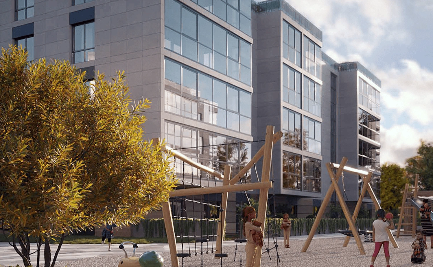 The project is a low-rise development in the Resort area