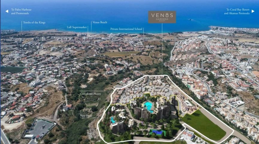 مجتمع مسکونی منحصر به فرد در سواحل پافوس در قبرس