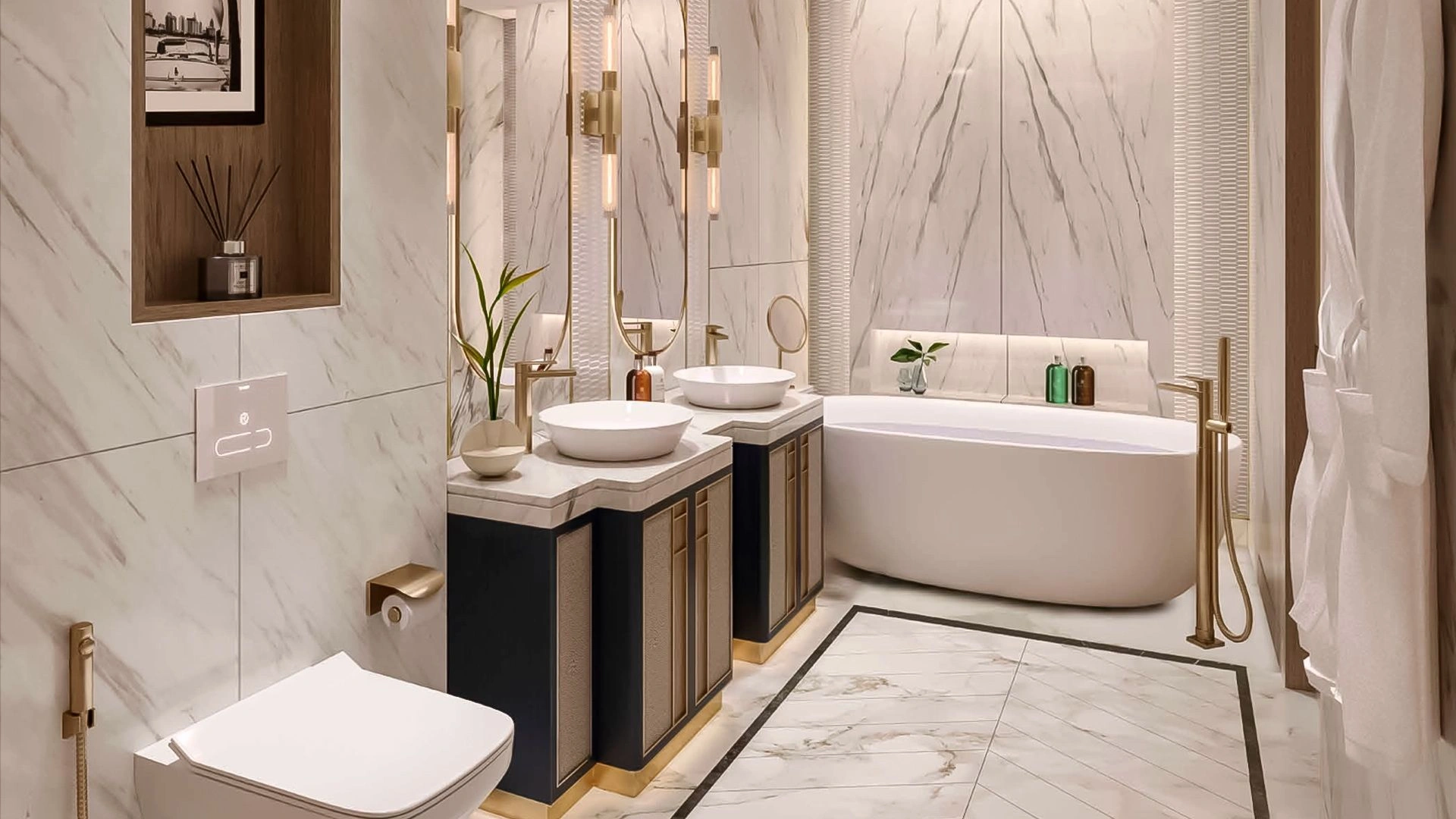 Elite residential complex in the Dubai Maritime City area