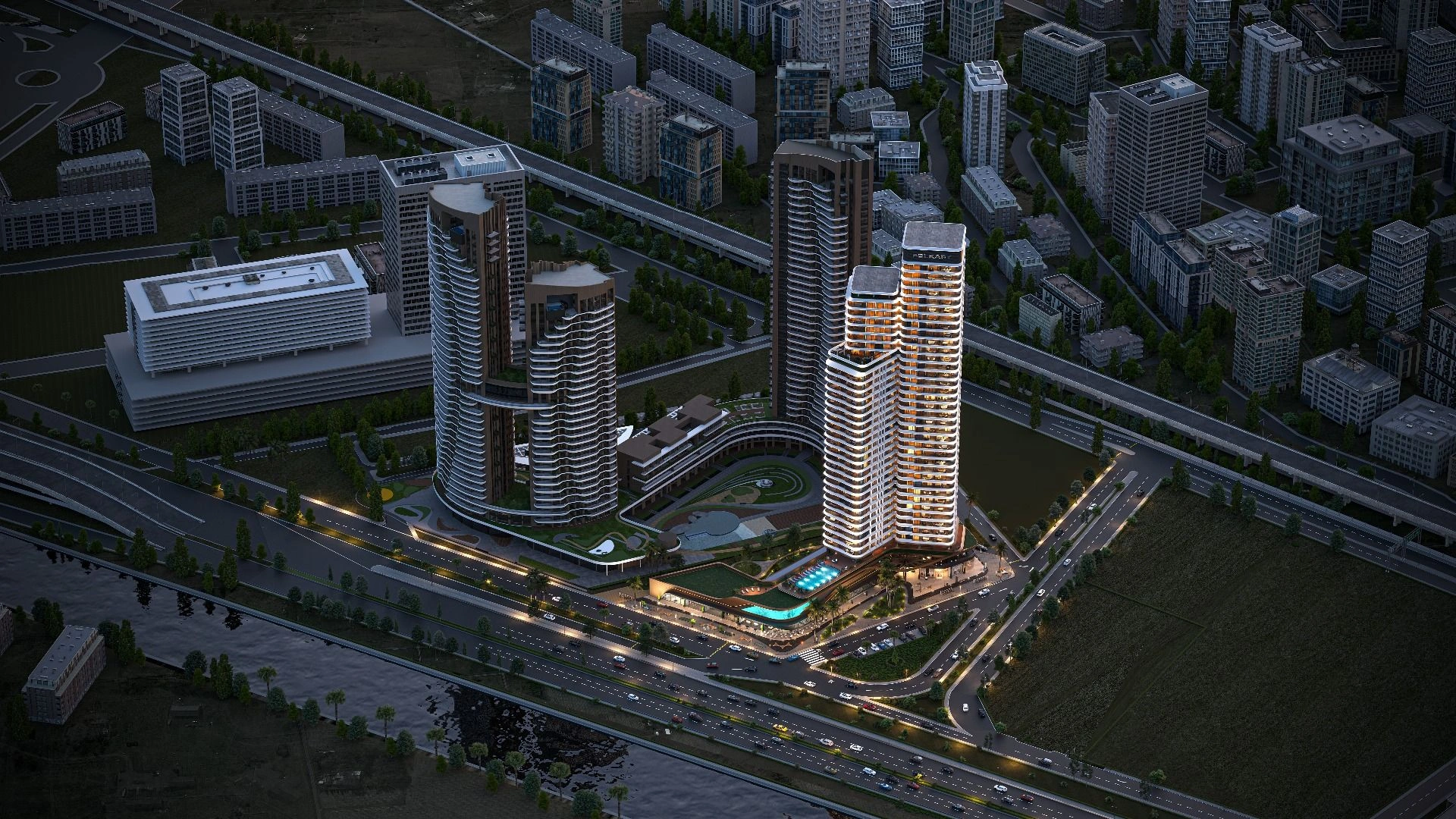 Elite residential complex with sea views in Izmir