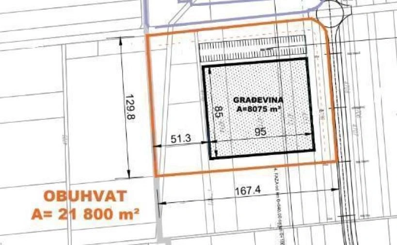 Large industrial land plot in the suburbs of Zagreb, Croatia