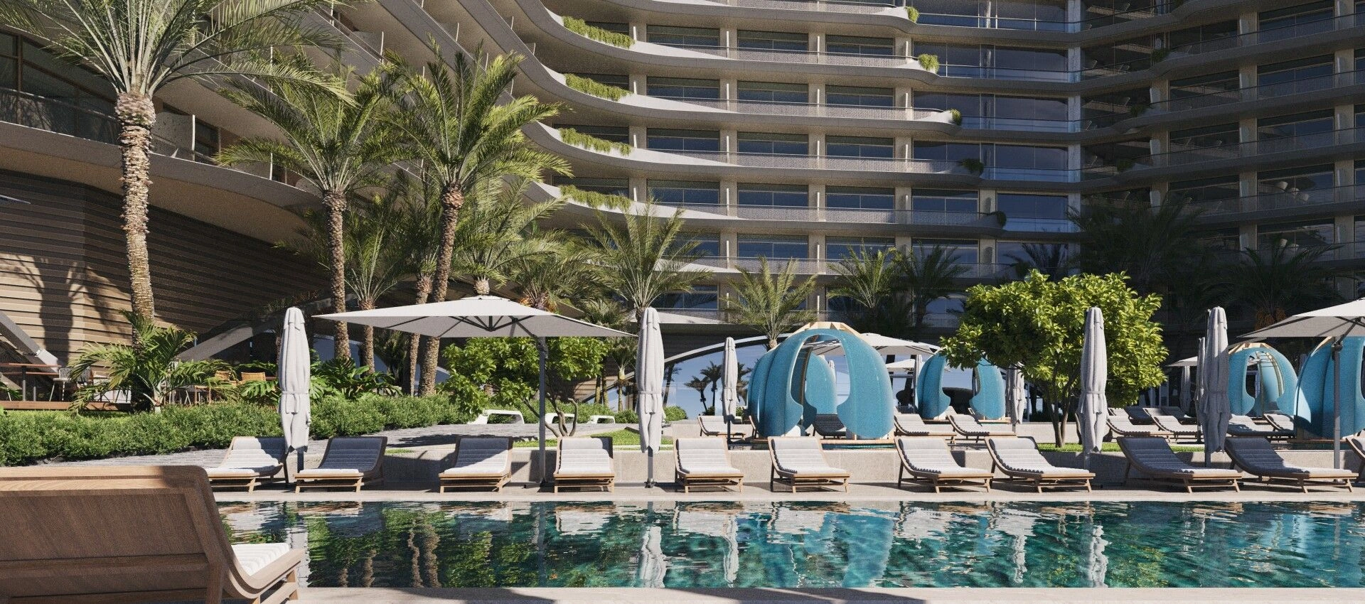 مجتمع مسکونی لوکس 15 طبقه در خط اول دریا