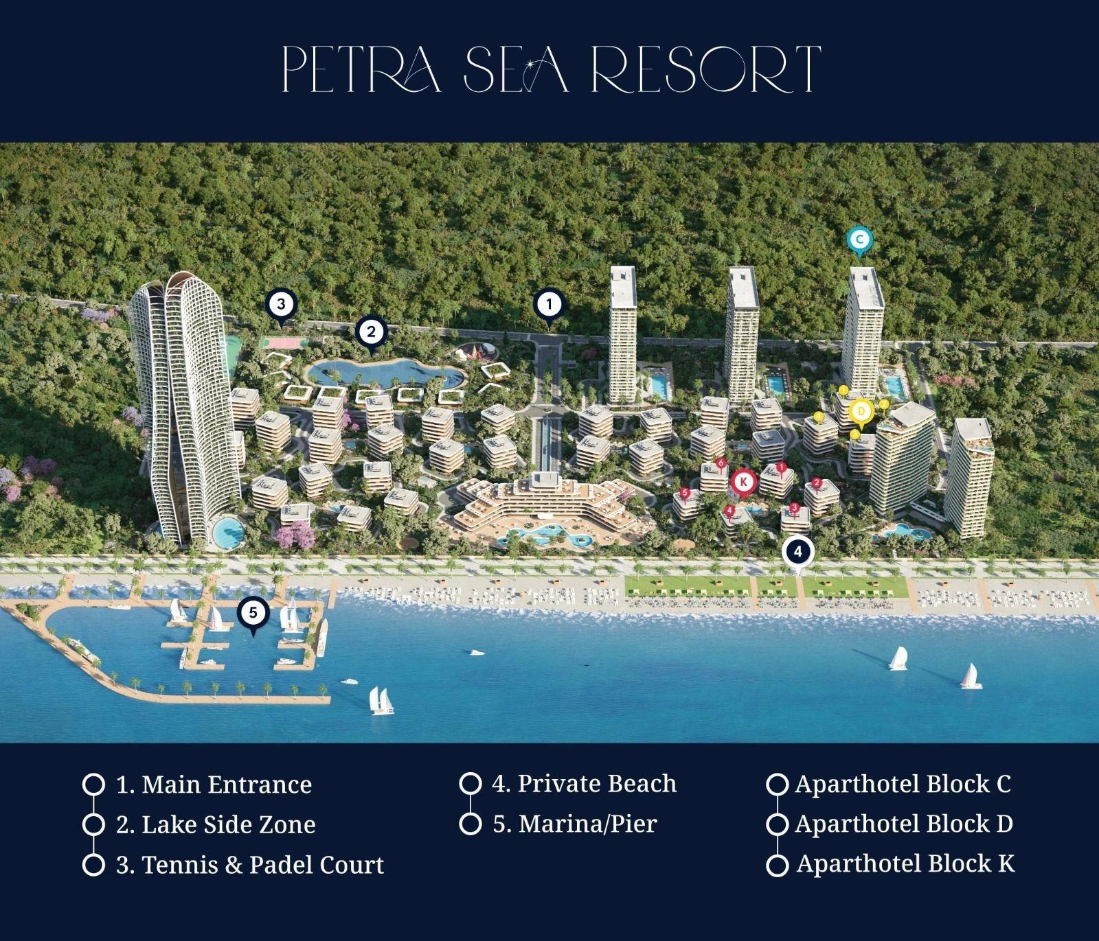 Elite residential complex on the seashore in Batumi, Georgia