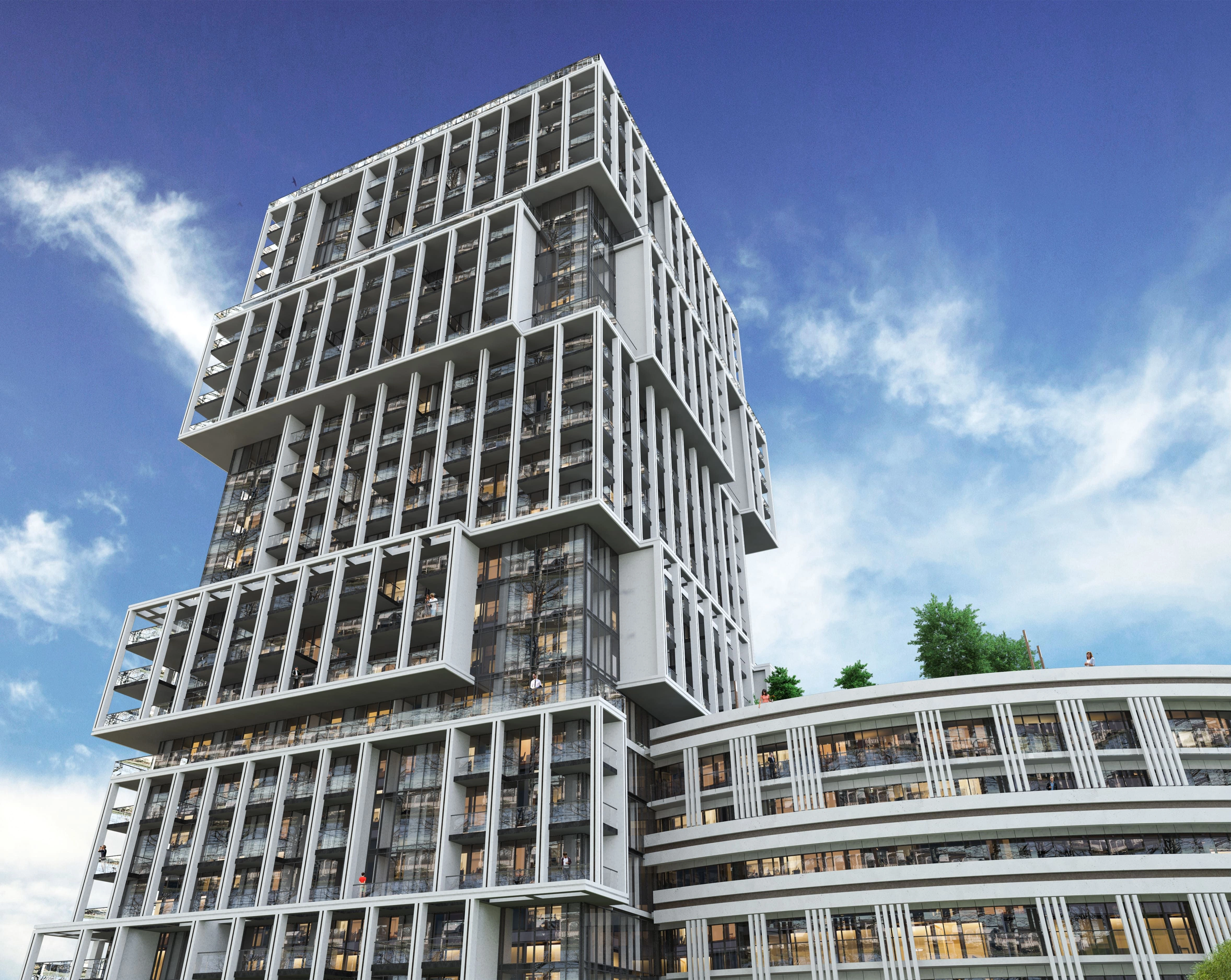 Complexo residencial moderno em uma área ecologicamente limpa de Tbilisi