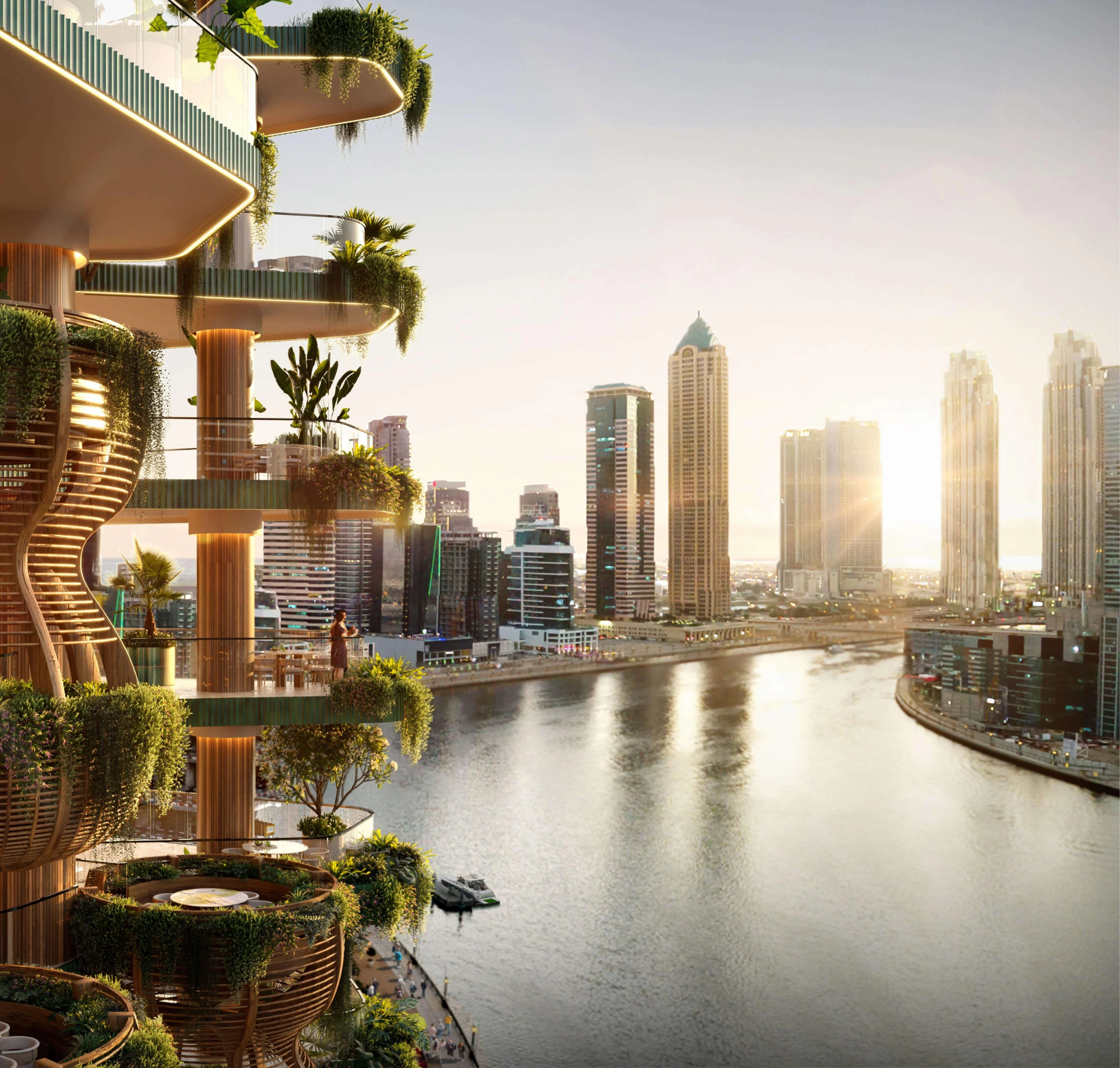 Neue Residenzen am Ufer des Kanals in Dubai