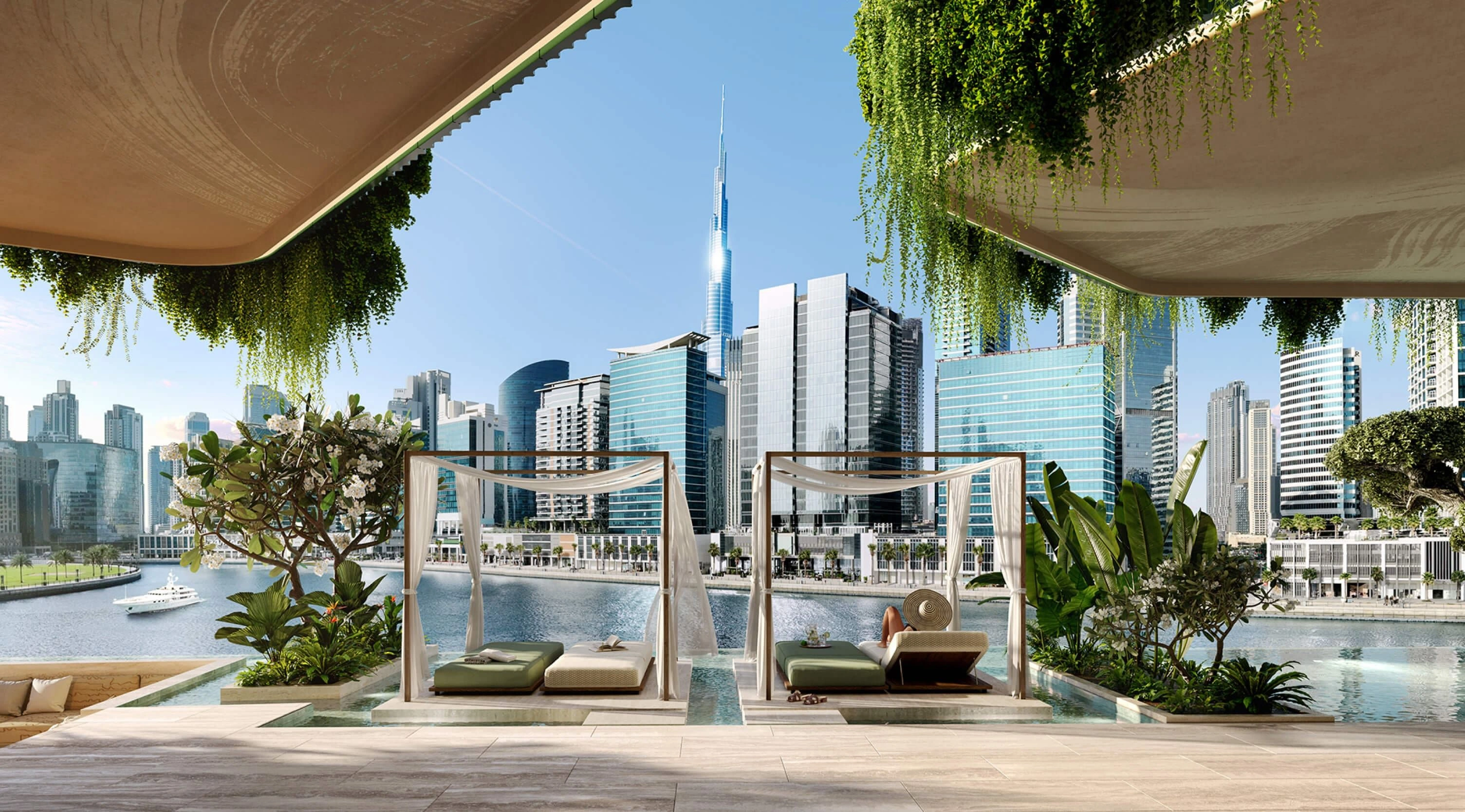 Neue Residenzen am Ufer des Kanals in Dubai