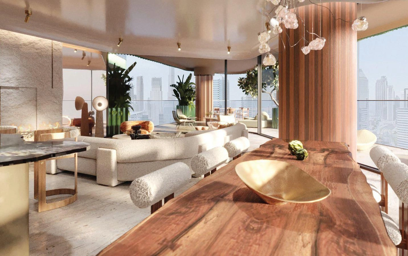 नया नहर किनारे रेसिडेंस — स्विमिंग पूल, विश्राम क्षेत्र और झरने; बिज़नेस बे, दुबई, UAE