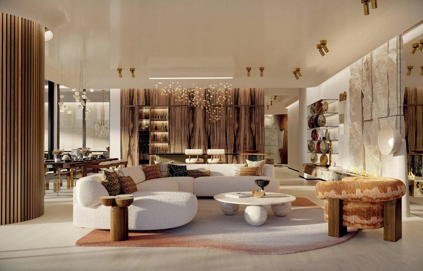 नया नहर किनारे रेसिडेंस — स्विमिंग पूल, विश्राम क्षेत्र और झरने; बिज़नेस बे, दुबई, UAE