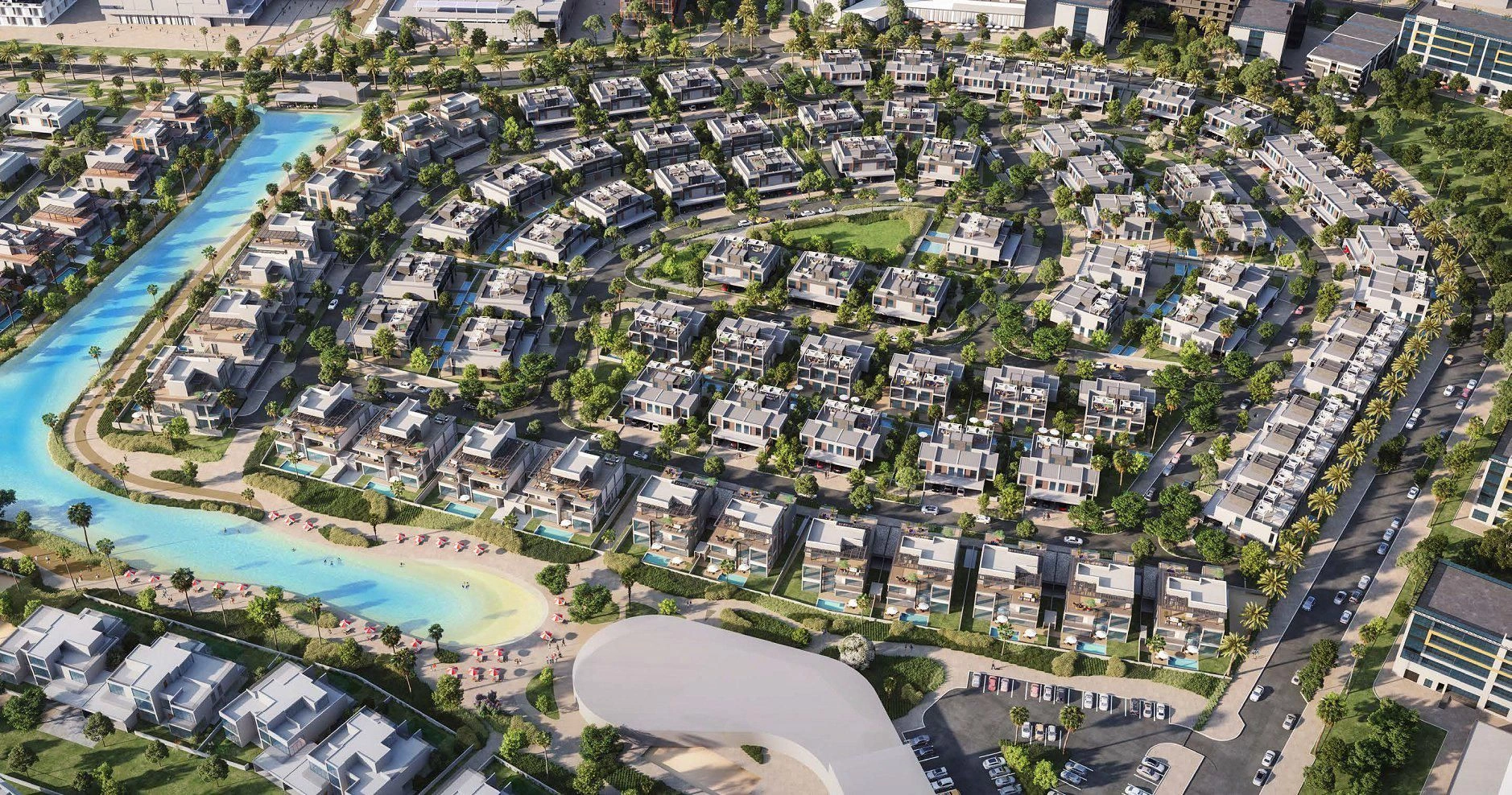 Luxury Villa Complex with Lagoons, Beaches and Shopping Mall in Dubai