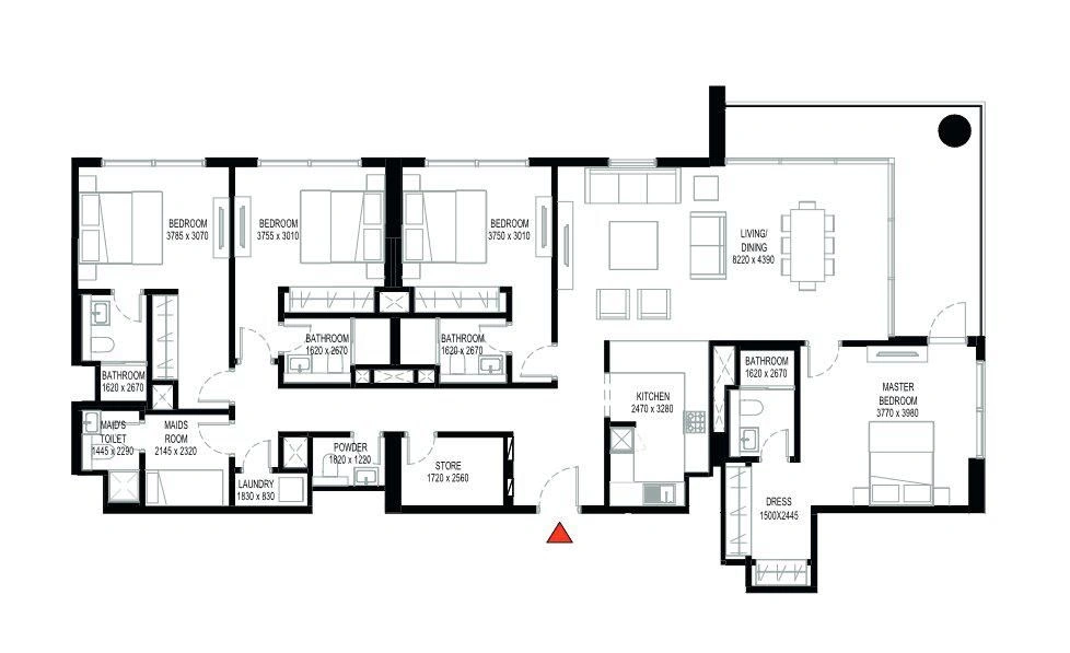 Dubai'deki yeni konut kompleksinde yüzme havuzu olan konforlu daireler