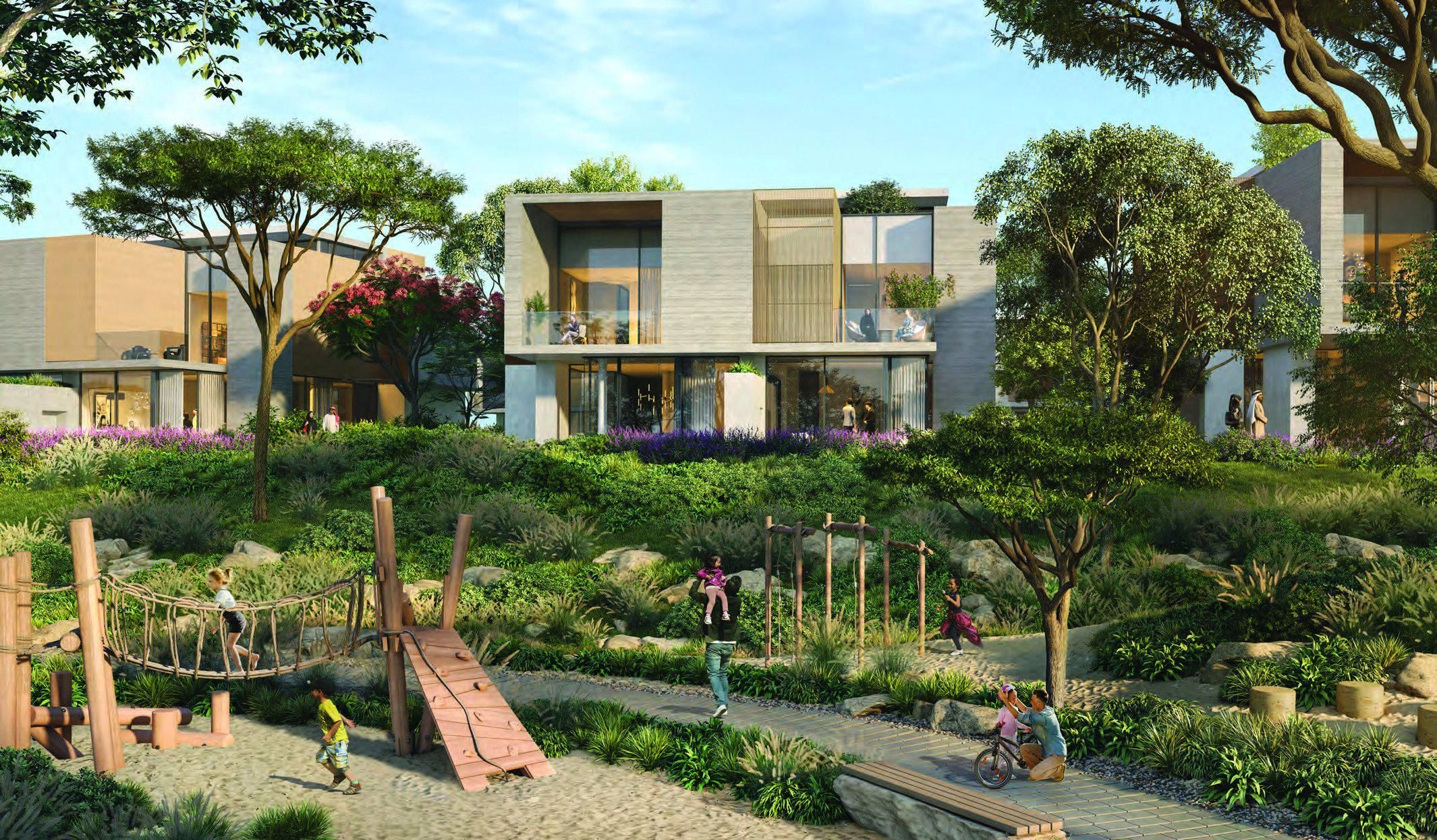 Complexe résidentiel de luxe avec villas et maisons de ville dans une zone écologiquement propre de Dubaï