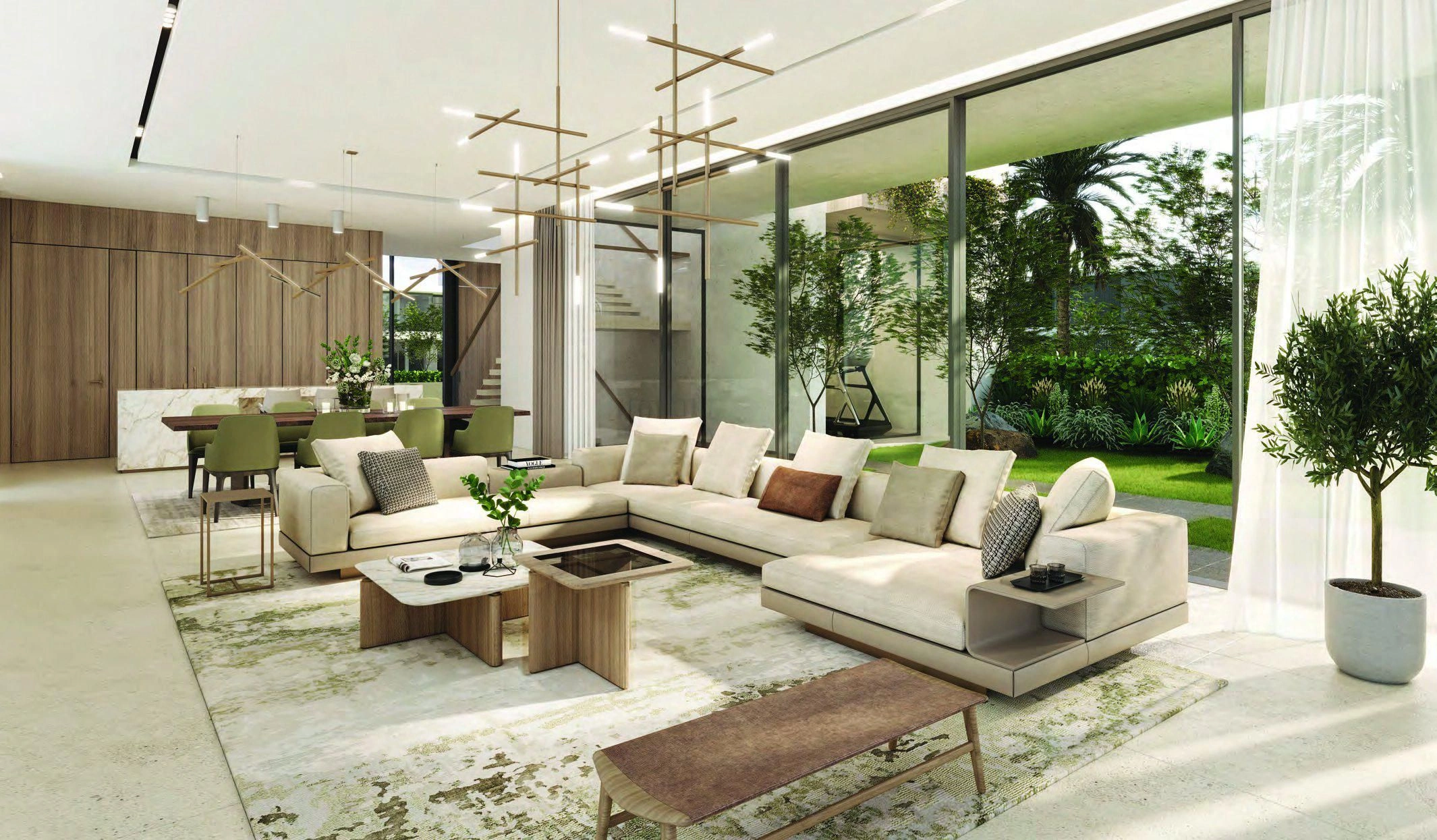 Complexe résidentiel de luxe avec villas et maisons de ville dans une zone écologiquement propre de Dubaï