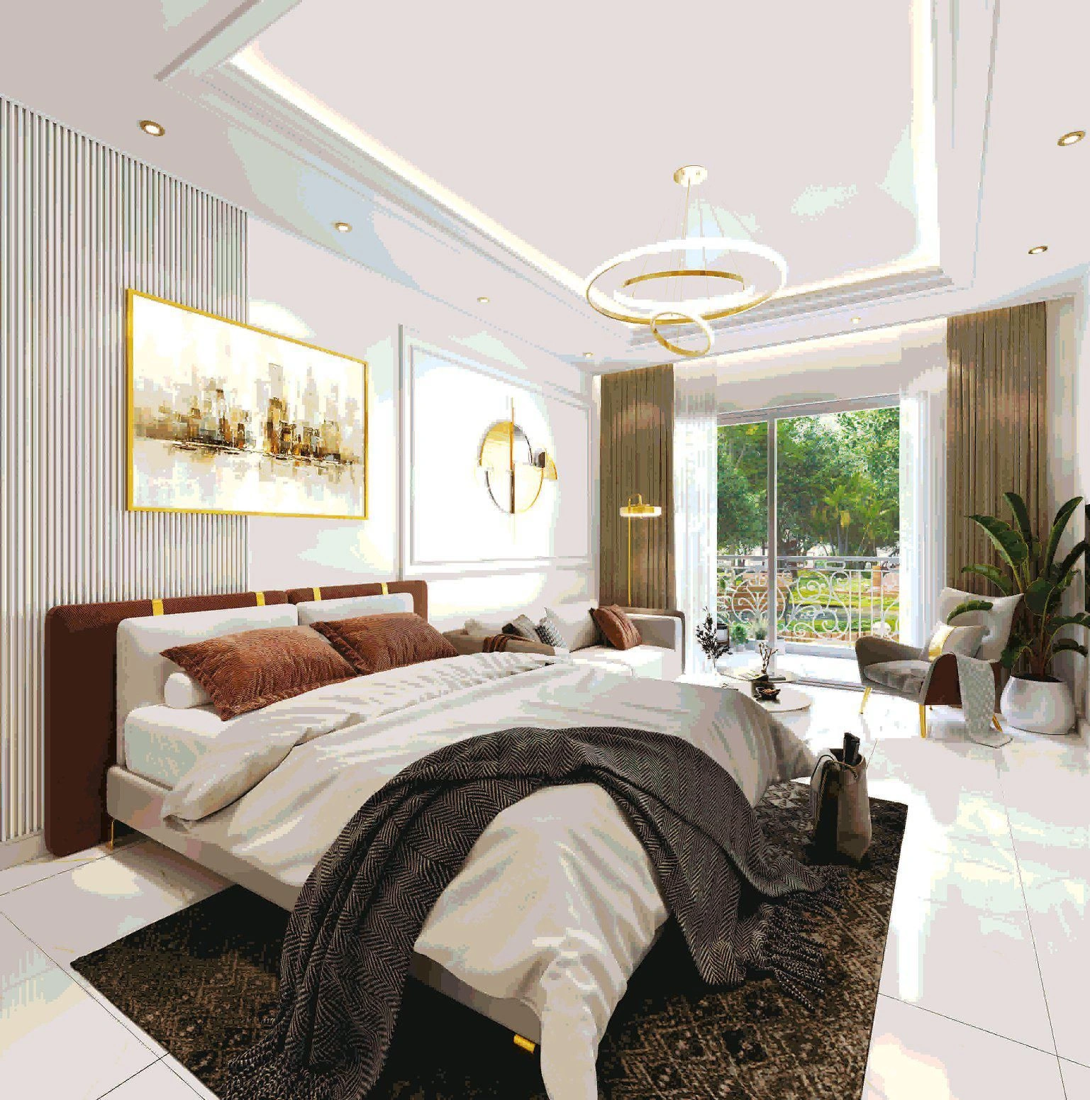 مجمع سكني حديث بالقرب من جزيرة النخلة في دبي