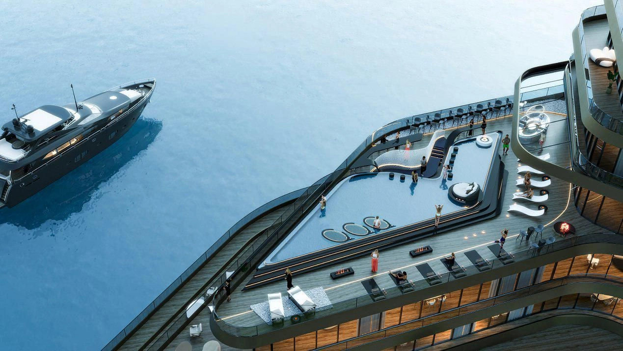 مجمع سكني حديث على الواجهة البحرية في رأس الخيمة