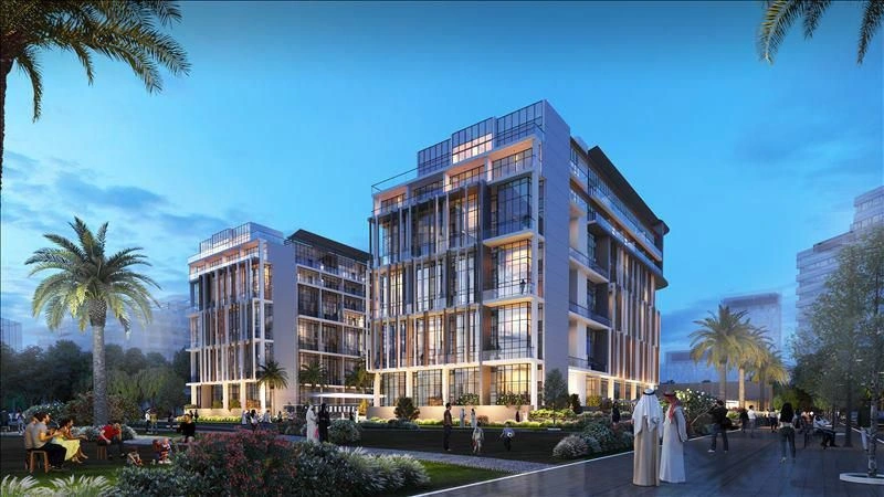 Complexe résidentiel moderne près de l'aéroport international d'Abu Dhabi