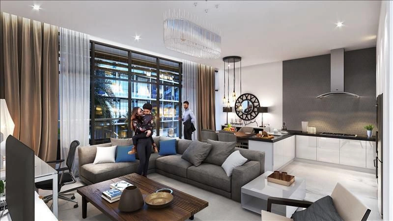 Complexe résidentiel moderne près de l'aéroport international d'Abu Dhabi