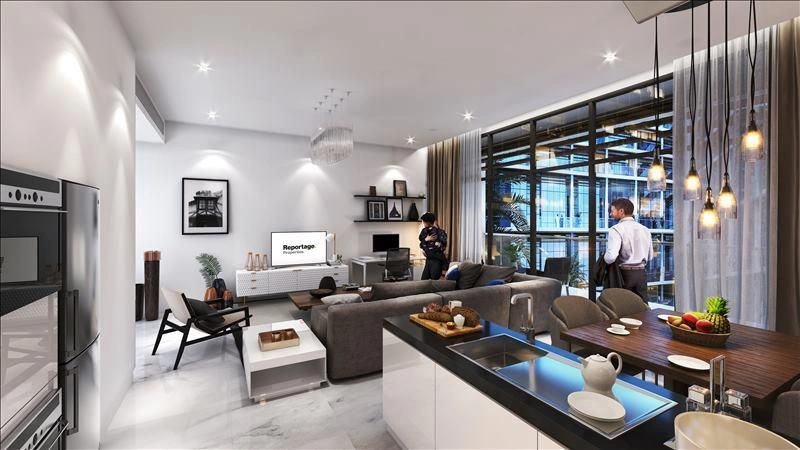 Complexe résidentiel moderne près de l'aéroport international d'Abu Dhabi