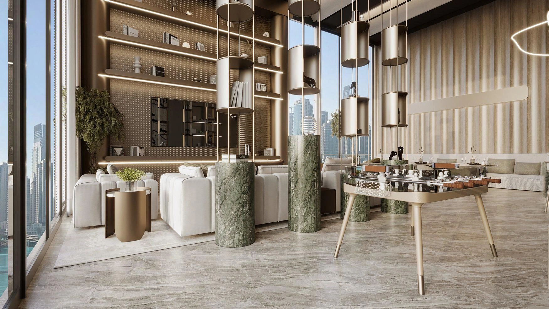 مجموعة سكنية فاخرة مع حمامات سباحة في دبي