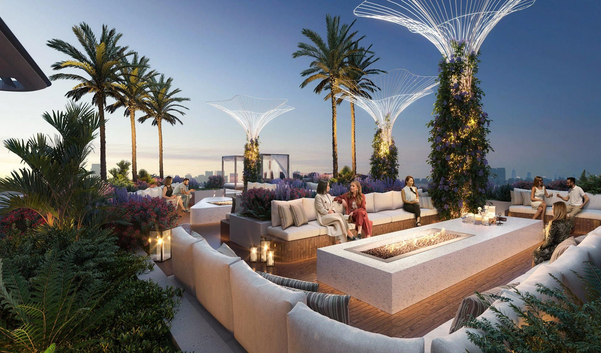 مجموعة سكنية فاخرة مع حمامات سباحة في دبي