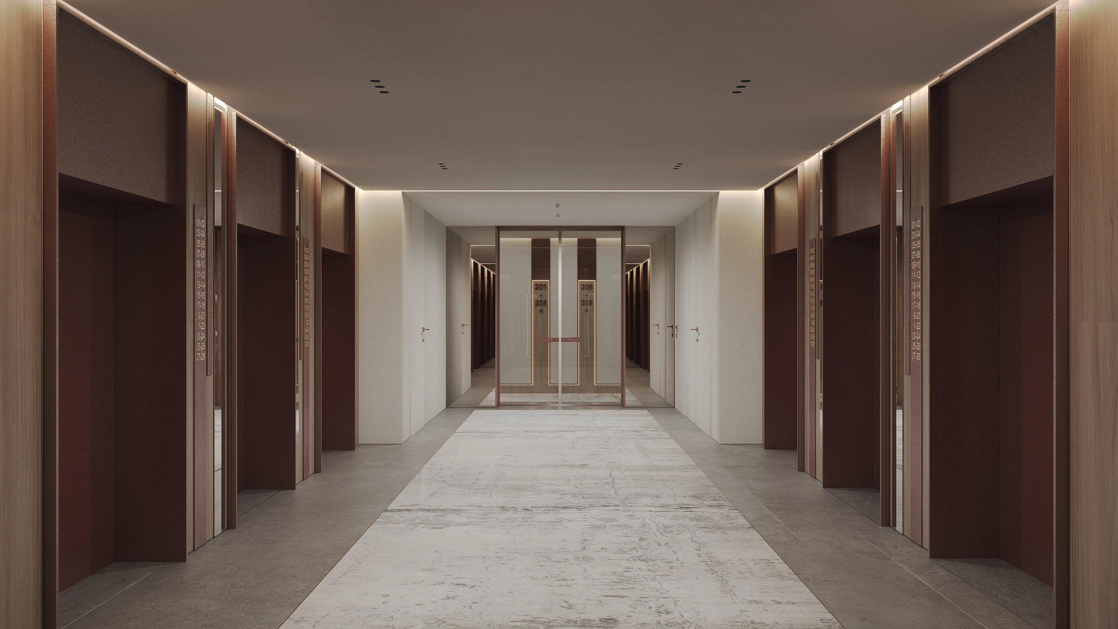 مجموعة سكنية فاخرة مع حمامات سباحة في دبي