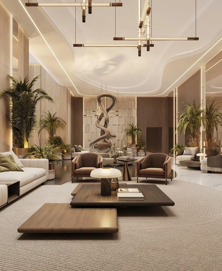 مجموعة سكنية فاخرة مع حمامات سباحة في دبي