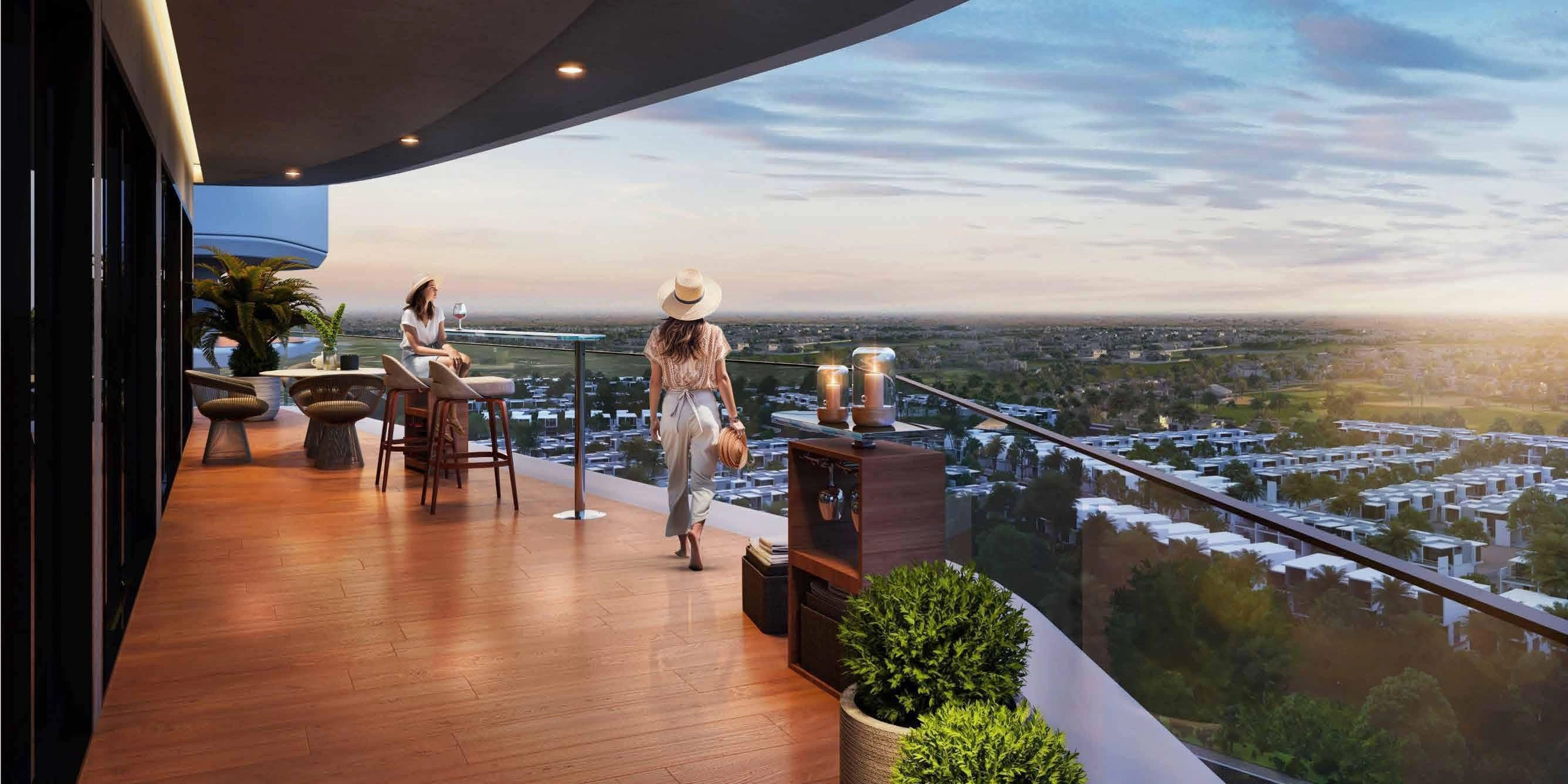 Luxurious residential complex in a green residential area of Dubai