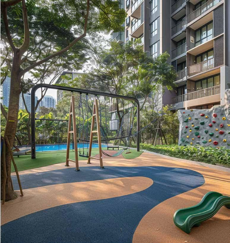 Luxurious residential complex in a green residential area of Dubai