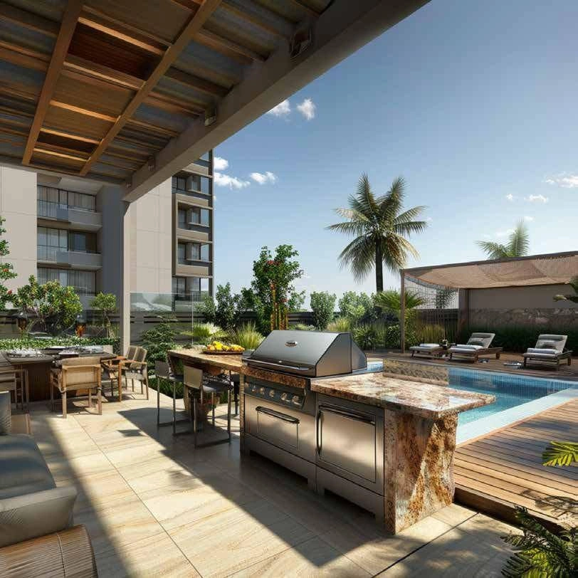 Luxurious residential complex in a green residential area of Dubai