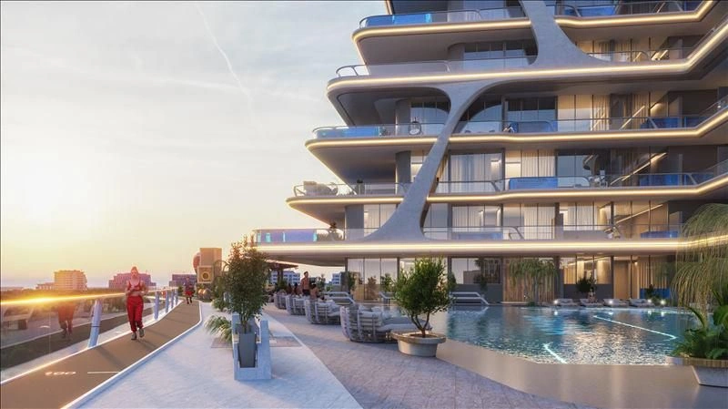 Modernes Wohnkomplex in der Nähe des Golfclubs in Dubai