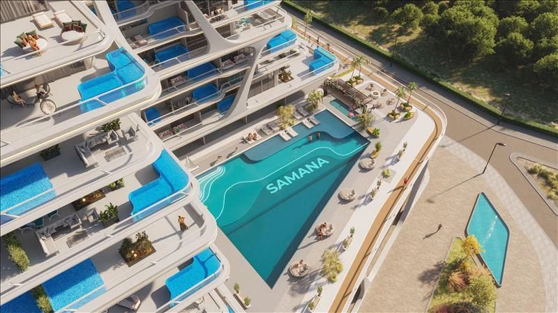 Modernes Wohnkomplex in der Nähe des Golfclubs in Dubai