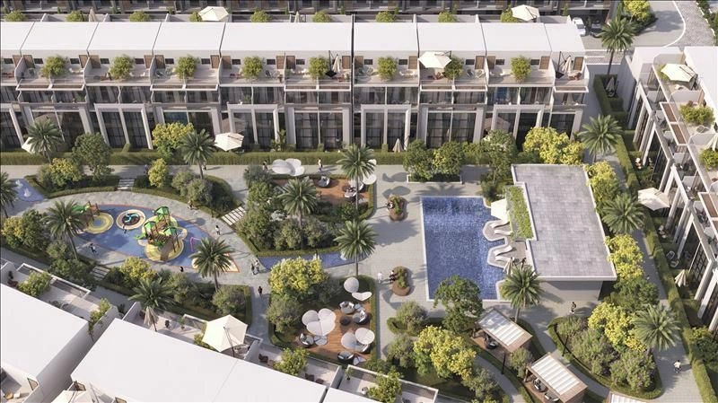 مجمع سكني فاخر مع حمامات سباحة ومناطق ترفيهية، دبي