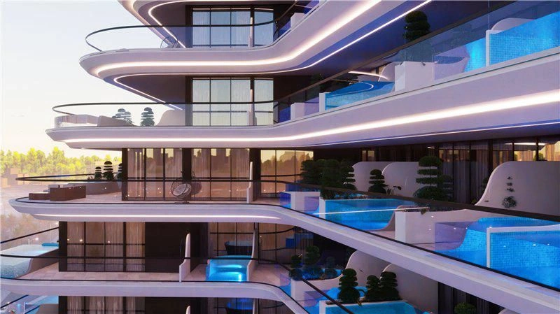 مجمع سكني حديث بإطلالة على دبي