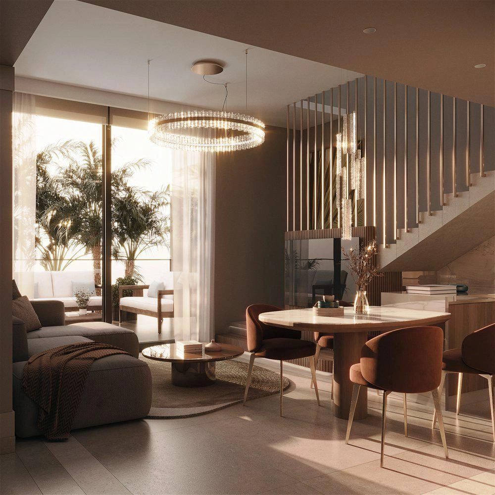 Lüks Konut Kompleksi ile Yüzme Havuzları Dubai'de