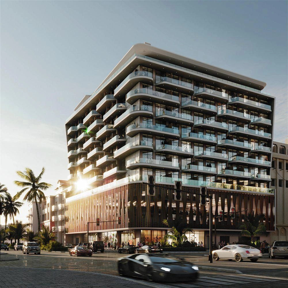 Lüks Konut Kompleksi ile Yüzme Havuzları Dubai'de