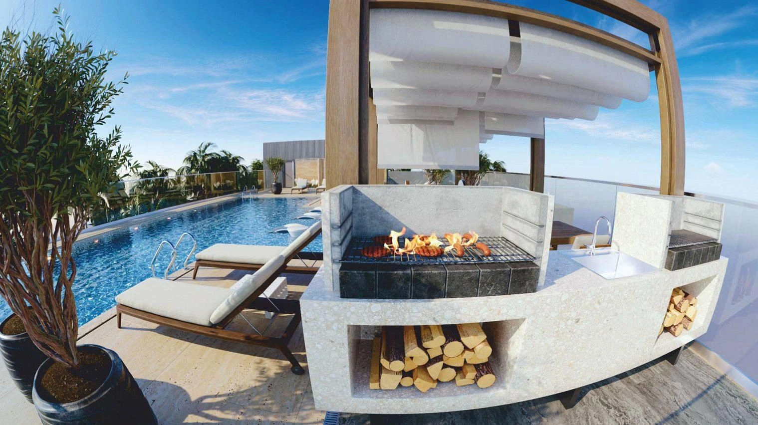 Modernes Wohnkomplex im skandinavischen Stil in Dubai