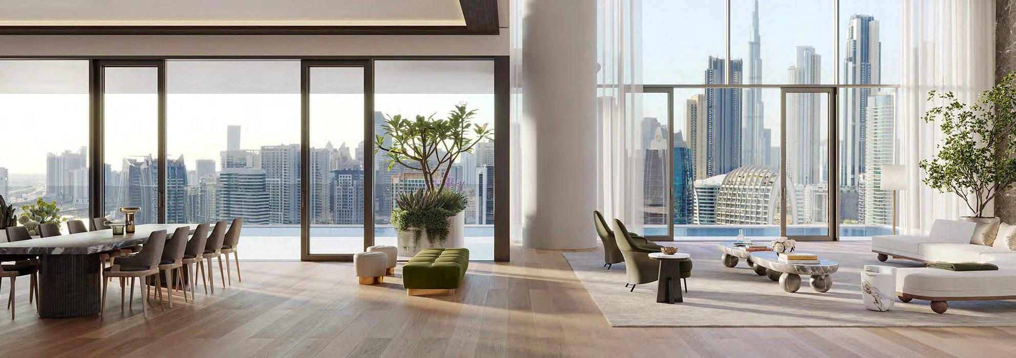 해변 접근성과 마리나를 갖춘 두바이 럭셔리 주거 단지