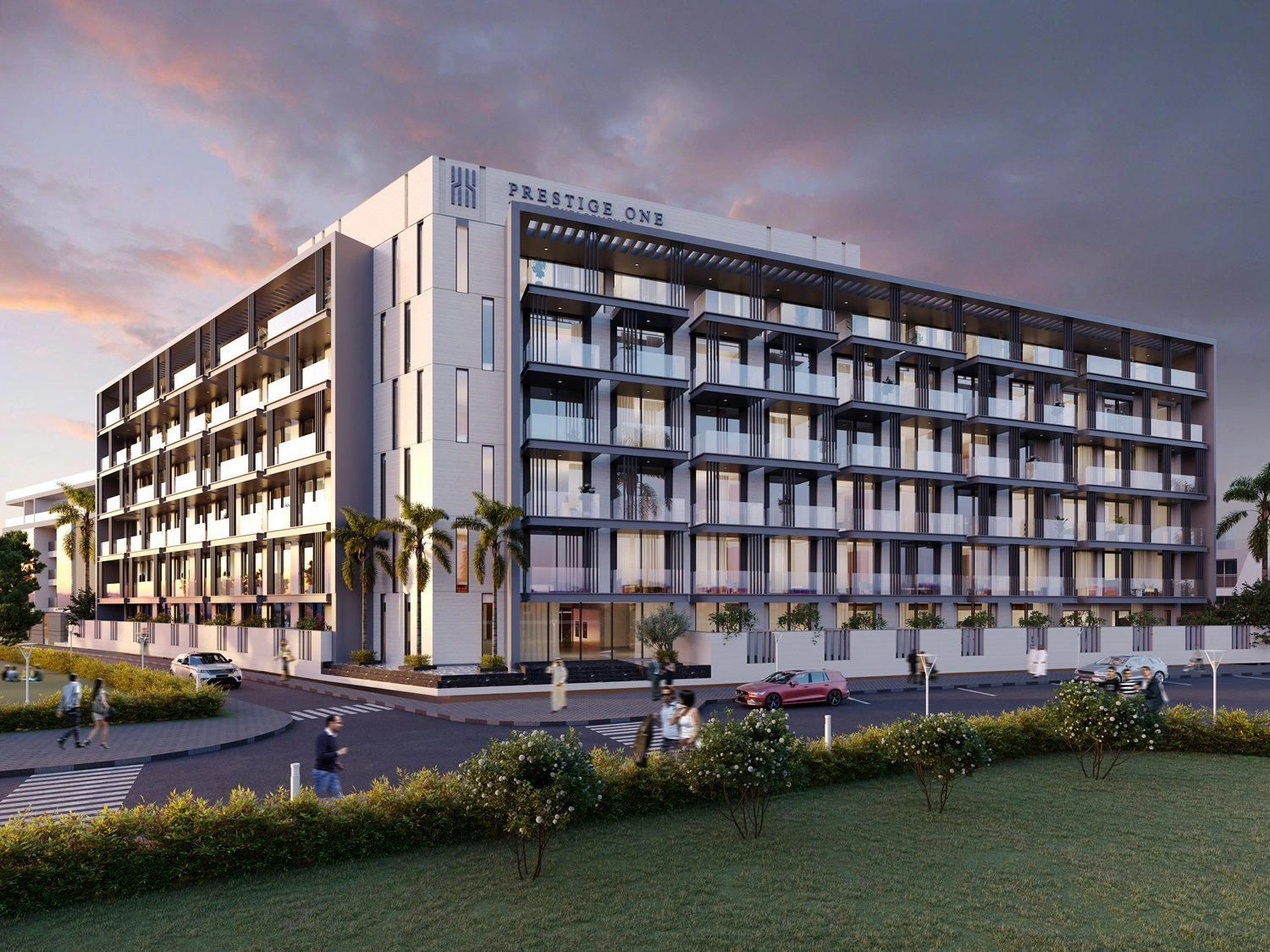 مجمع سكني جميل يحتوي على مسبح وملعب جولف في دبي