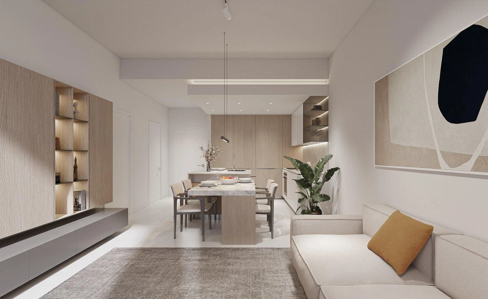 مجمع سكني جميل يحتوي على مسبح وملعب جولف في دبي