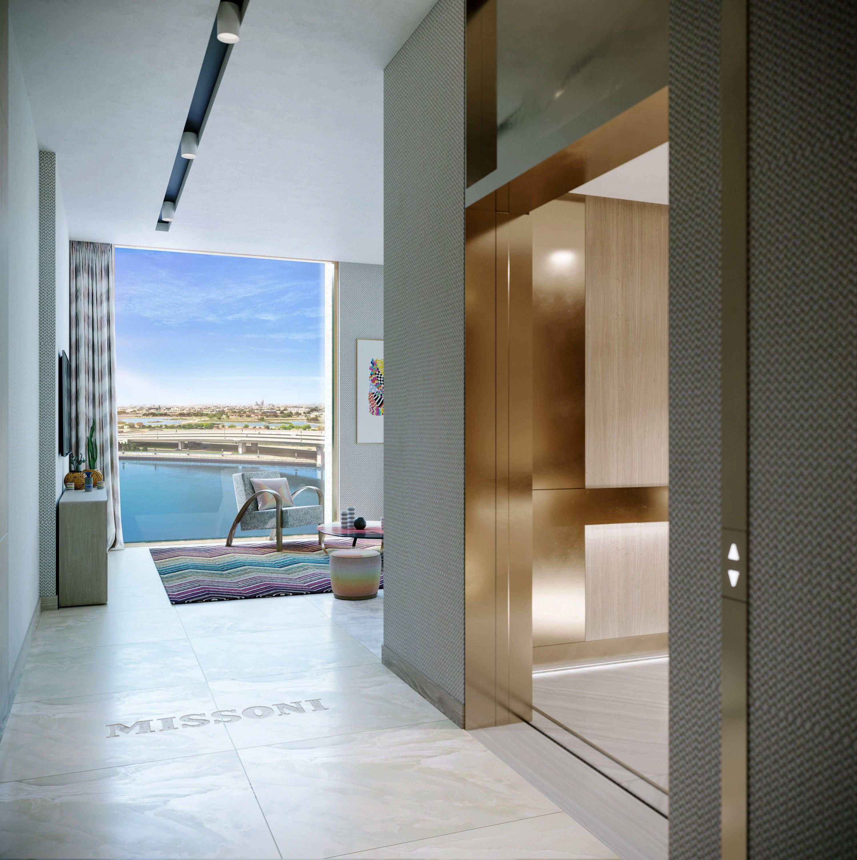 Complejo residencial de lujo a orillas del canal en el centro de Dubái