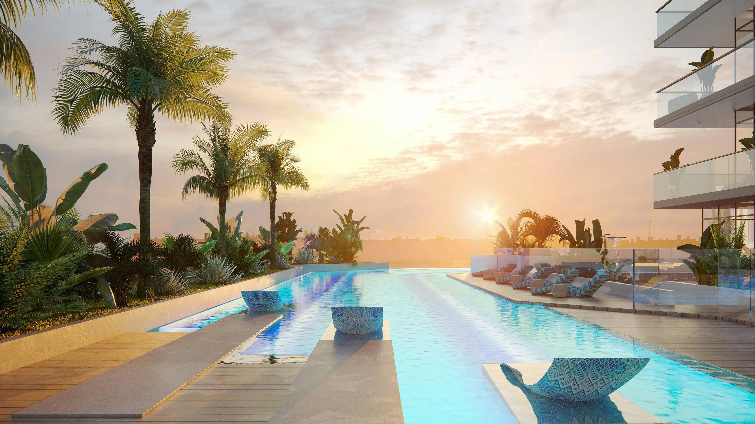 Complejo residencial de lujo a orillas del canal en el centro de Dubái