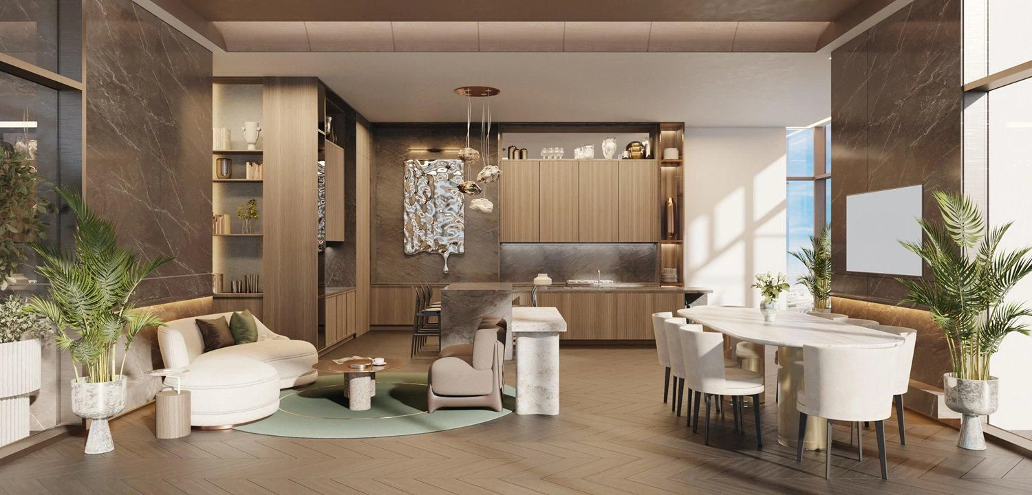 Luxuriöser Wohnkomplex mit Schwimmbädern und Spas in Uptown, Dubai