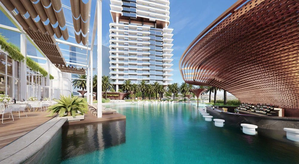 Luxuriöser Wohnkomplex mit Schwimmbädern und Spas in Uptown, Dubai