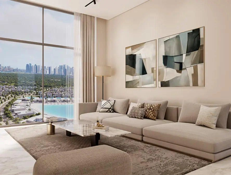 Luxury Apartments with Panoramic Views of Dubai Lagoons and Beach