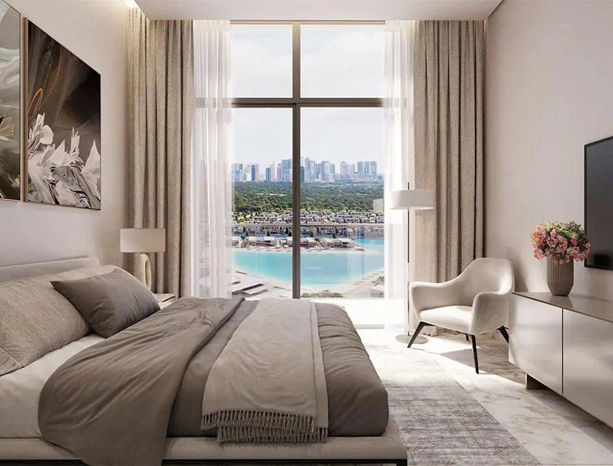 Luxury Apartments with Panoramic Views of Dubai Lagoons and Beach