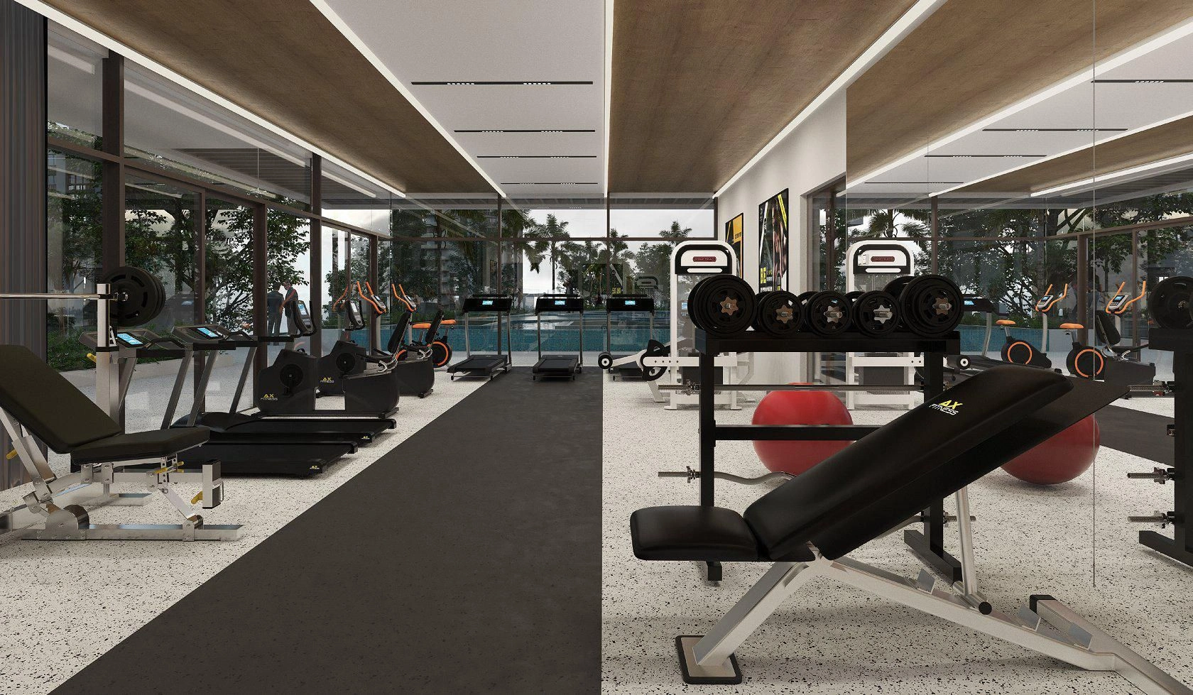 Complexe résidentiel moderne avec piscine à Dubaï
