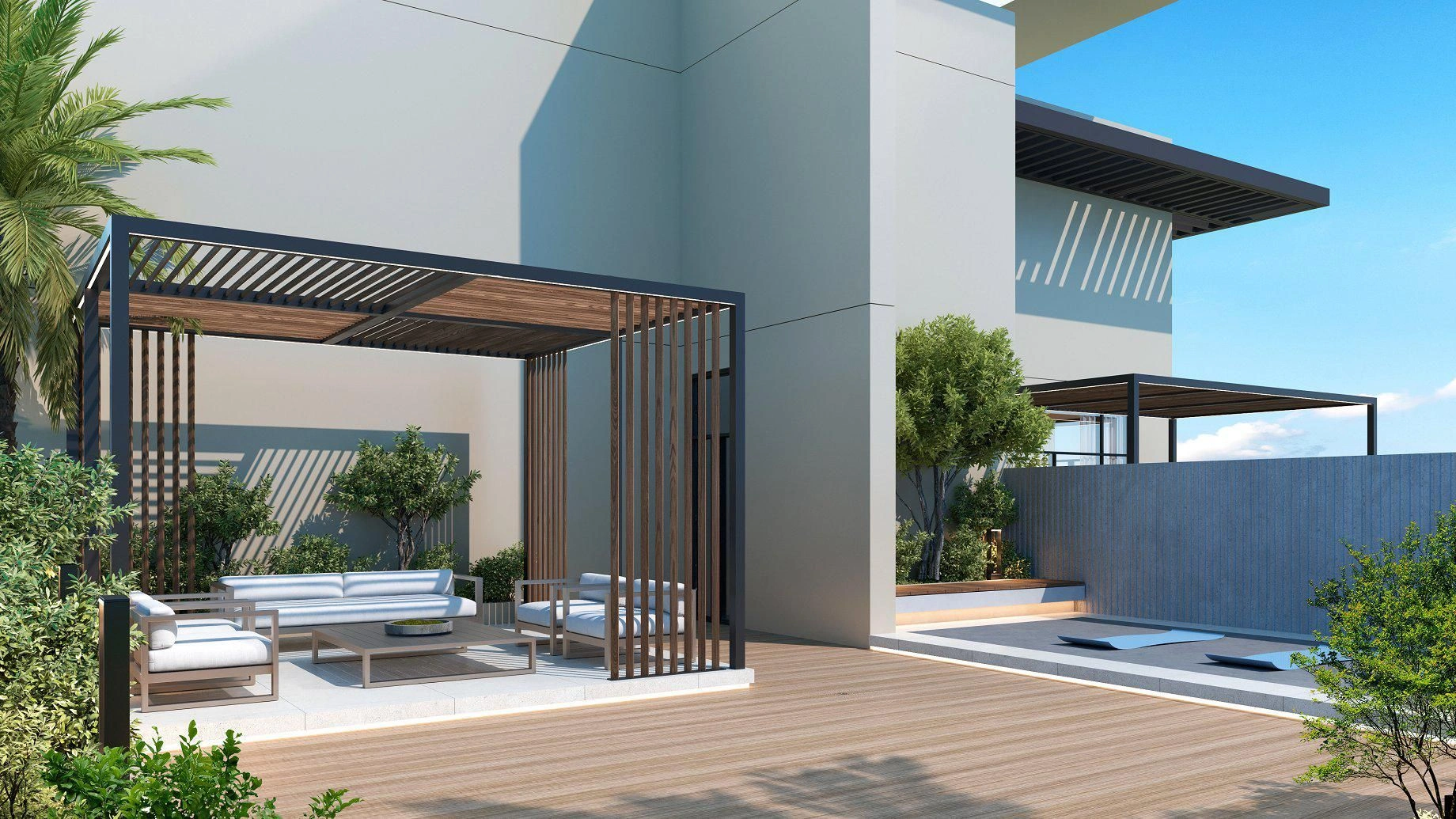 Complexe résidentiel moderne avec piscine à Dubaï