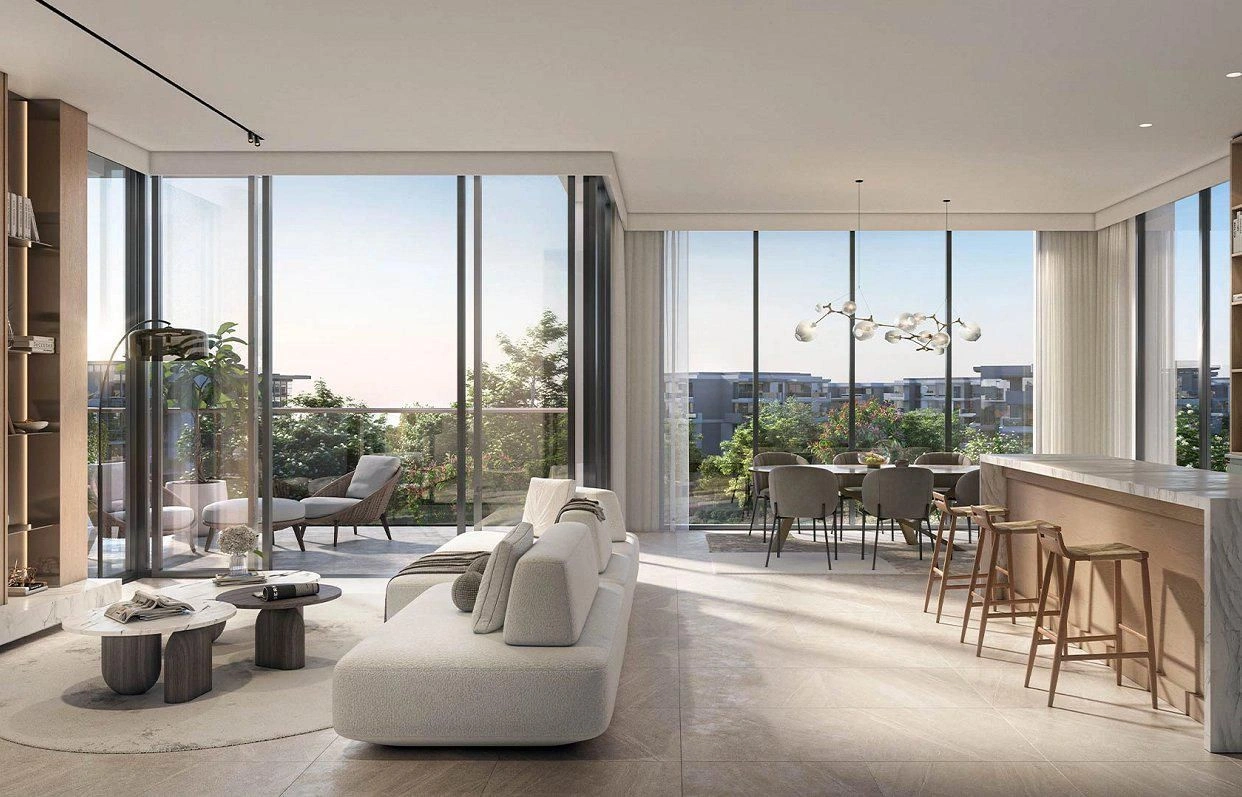 مجمع سكني حديث محاط بالغابة في دبي