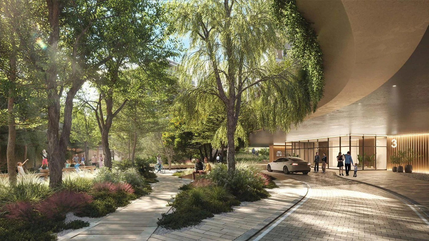 مجمع سكني حديث محاط بالغابة في دبي