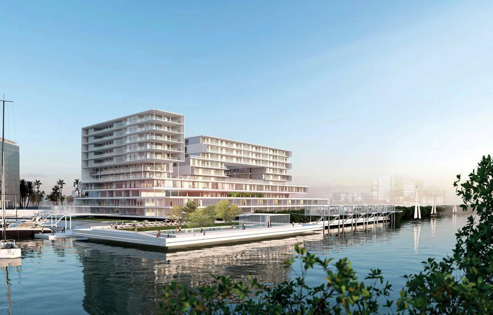 Modern residential complex with private beach in Ajman