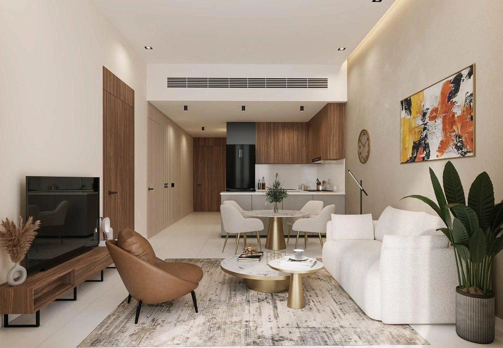 Modern residential complex with a wellness center in Dubai